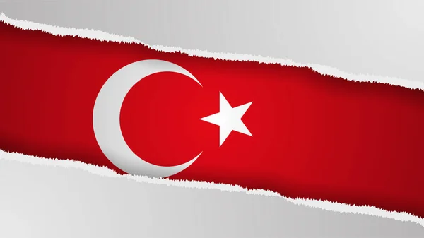 Eps10 Vector Patriotischer Hintergrund Mit Den Farben Der Türkischen Flagge — Stockvektor