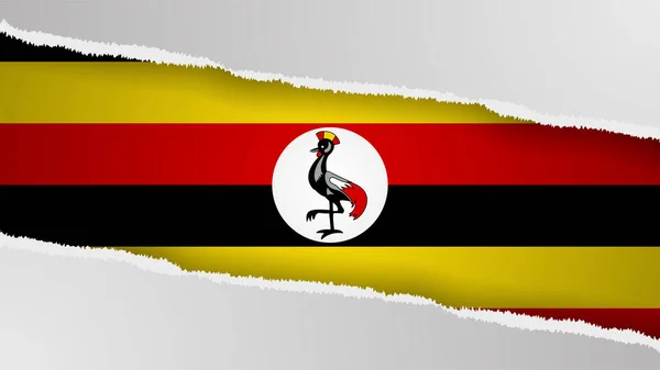 Eps10 Vector Fond Patriotique Aux Couleurs Drapeau Ougandais Élément Impact — Image vectorielle