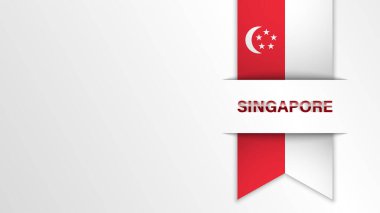 Singapur bayrak renklerine sahip EPS10 Vatansever Arkaplanı. Kullanmak istediğiniz etki için bir unsur.