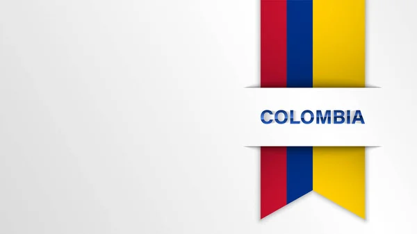 Eps10 Vektor Patriotisk Bakgrund Med Colombia Flagga Färger Del Inverkan — Stock vektor