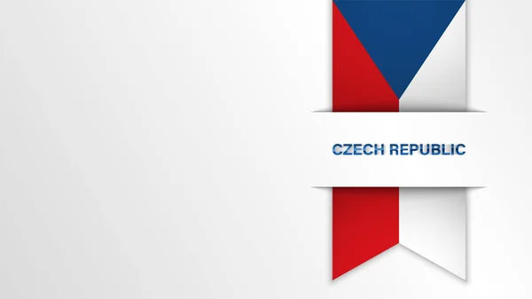 Eps10 Vector Patriotic Background Czechrepublic Flag Color Елемент Впливу Використання — стоковий вектор