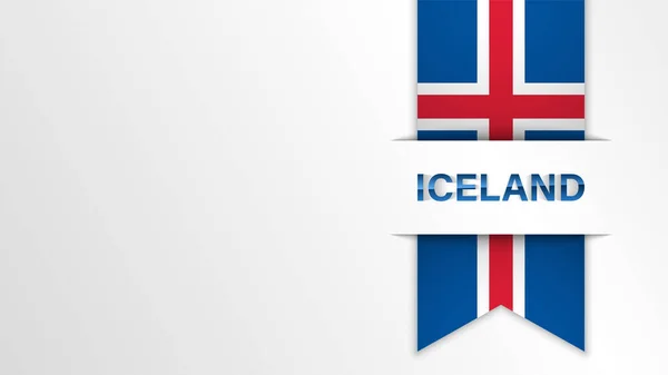 Eps10 Vector Fundo Patriótico Com Cores Bandeira Islândia Elemento Impacto —  Vetores de Stock