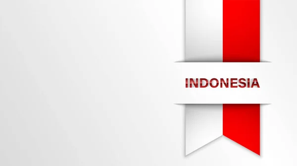 Eps10 Vettore Sfondo Patriottico Con Colori Della Bandiera Indonesia Elemento — Vettoriale Stock