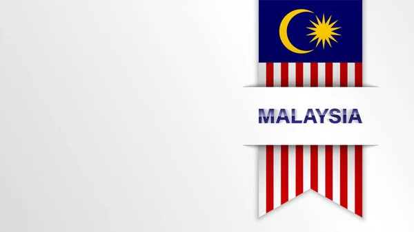Eps10 Vector Patriotic Background Mit Den Farben Der Malaysischen Flagge — Stockvektor