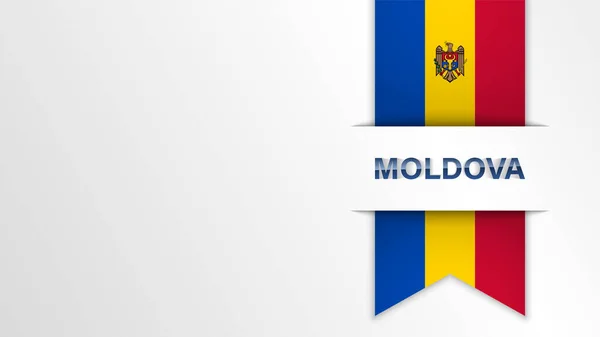 Eps10 Vettore Sfondo Patriottico Con Colori Della Bandiera Moldova Elemento — Vettoriale Stock