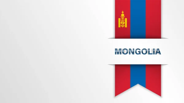 Eps10 Διάνυσμα Πατριωτικό Υπόβαθρο Χρώματα Σημαία Μογγολία Ένα Στοιχείο Πρόσκρουσης — Διανυσματικό Αρχείο