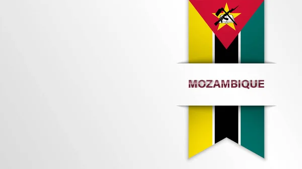 Eps10 Vector Patriotischer Hintergrund Mit Mosambikanischen Flaggenfarben Ein Element Der — Stockvektor