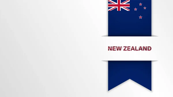 Eps10 Vector Patriotic Background New Zealand Flag Colors Element Impact — Stockvektor