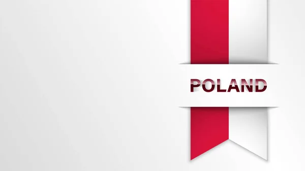 Eps10 Vektor Patriotischer Hintergrund Mit Den Farben Der Polnischen Flagge — Stockvektor