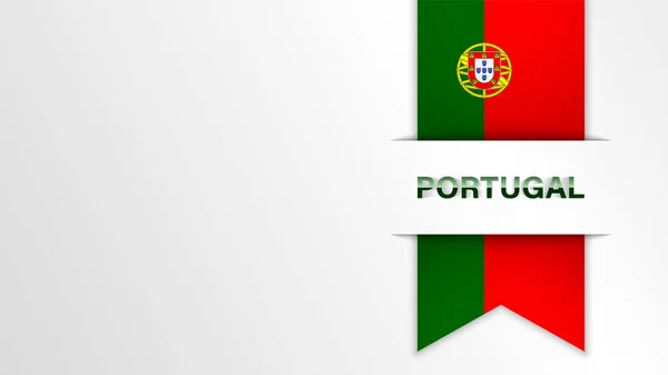Eps10 Vector Patriottische Achtergrond Met Portugal Vlag Kleuren Een Element — Stockvector