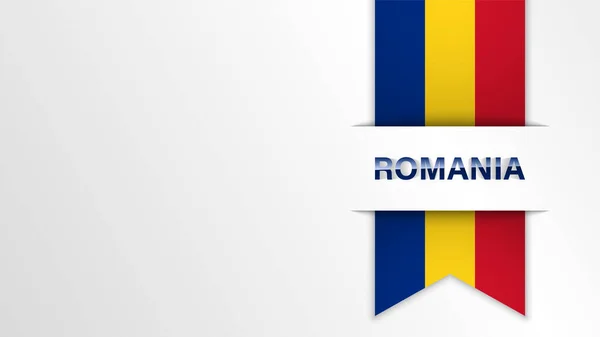 Eps10 Vettore Sfondo Patriottico Con Colori Della Bandiera Della Romania — Vettoriale Stock