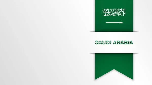 Eps10 Vector Patriotic Background Saudi Arabia Flag Colors Element Impact — Vettoriale Stock