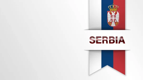 Eps10 Vector Fondo Patriótico Con Colores Bandera Serbia Elemento Impacto — Archivo Imágenes Vectoriales