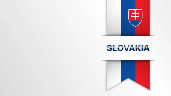 Eps10 Vettore Sfondo Patriottico Con Colori Della Bandiera Slovacca Elemento — Vettoriale Stock