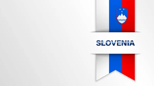 Esp10ベクトルスロベニアの国旗の色を持つ愛国的背景 あなたがそれを作りたい使用のための影響の要素 — ストックベクタ