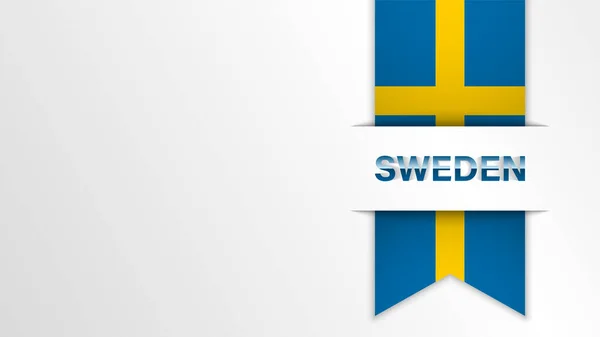 Eps10 Vektor Hazafias Háttér Svéd Zászló Színek Befolyásoló Elem Használatához — Stock Vector