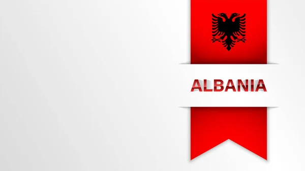 Eps10 Wektor Patriotyczne Tle Kolorami Chorągiewek Albanii Element Wpływu Wykorzystanie — Wektor stockowy