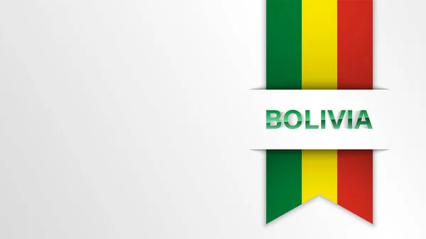 Eps10 Vektor Patriotischer Hintergrund Mit Bolivianischen Flaggenfarben Ein Element Der — Stockvektor