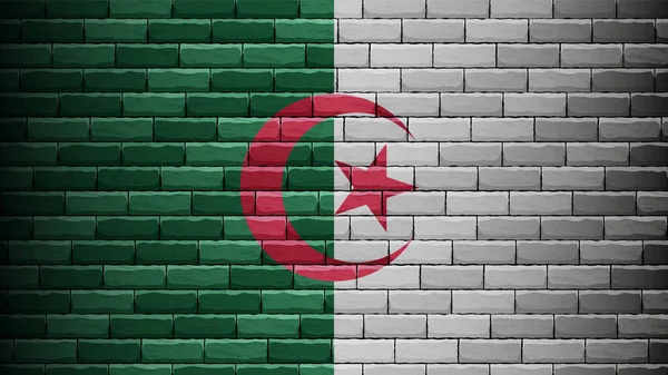 Eps10 Vector Patriotic Background Mit Algerischen Flaggenfarben Ein Element Der — Stockvektor