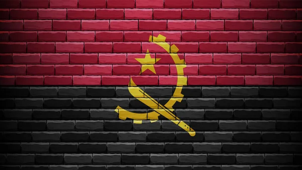 Eps10 Vector Patriótico Fundo Com Cores Bandeira Angola Elemento Impacto — Vetor de Stock