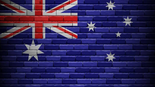 Eps10 Vector Sfondo Patriottico Con Colori Della Bandiera Australiana Elemento — Vettoriale Stock