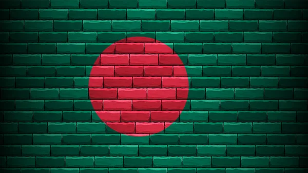 Eps10 Vector Patriotic Background Кольором Прапора Бангладеш Елемент Впливу Використання — стоковий вектор