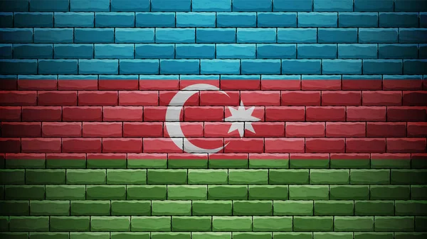 Eps10 Latar Belakang Patriotik Dengan Warna Bendera Azerbaijan Sebuah Elemen - Stok Vektor