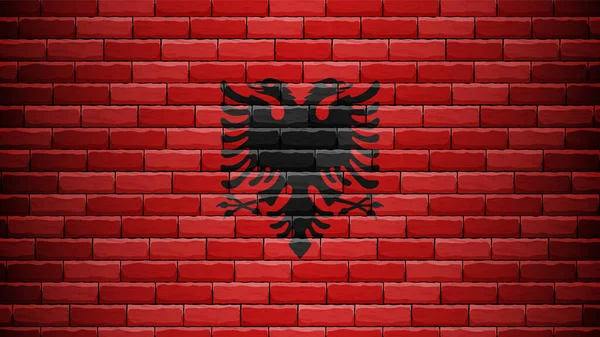 Eps10 Vector Fondo Patriótico Con Los Colores Bandera Albania Elemento — Vector de stock