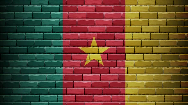 Eps10具有喀麦隆国旗颜色的矢量爱国背景 一个你想利用的影响因素 — 图库矢量图片