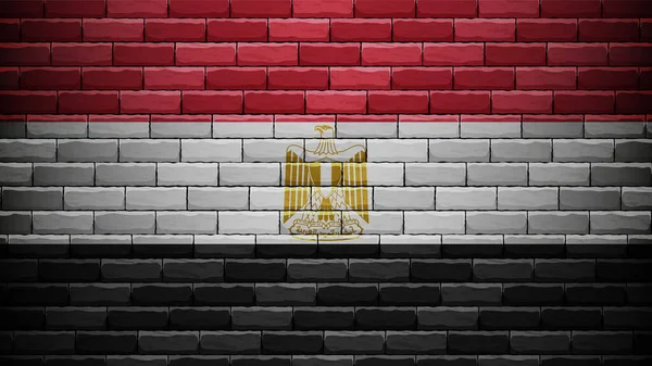 Eps10 Vector Patriótico Fundo Com Cores Bandeira Egito Elemento Impacto — Vetor de Stock