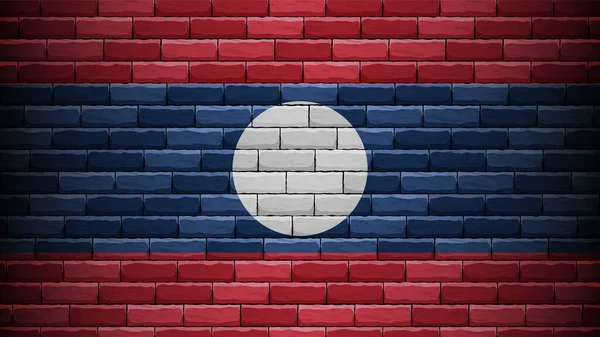Eps10 Wektor Patriotyczne Tło Kolorami Flagi Laosu Element Wpływu Wykorzystanie — Wektor stockowy