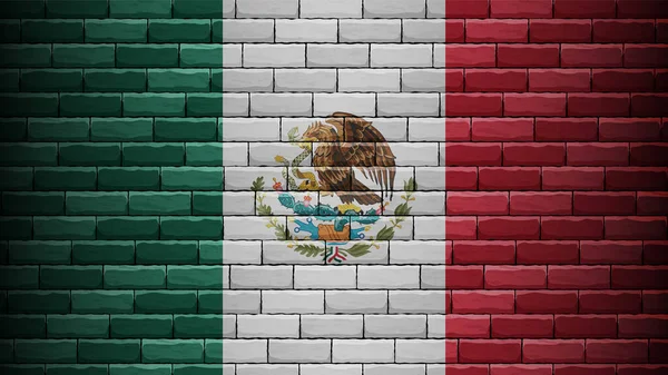 Meksika Bayrağı Renginde Eps10 Vector Geçmişi Kullanmak Istediğiniz Etki Için — Stok Vektör