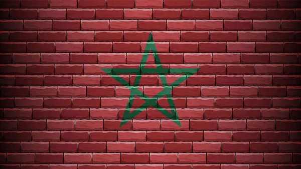 Eps10 Vector Patriotic Background Morocco Flag Color Елемент Впливу Використання — стоковий вектор