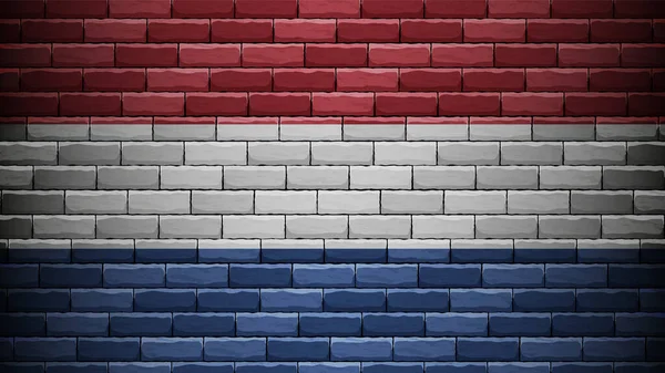 Eps10 Vektor Patriotisk Bakgrund Med Nederländska Flaggfärger Del Inverkan För — Stock vektor