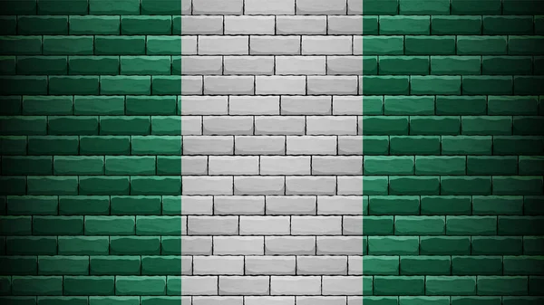 Eps10 Vettore Sfondo Patriottico Con Colori Bandiera Nigeria Elemento Impatto — Vettoriale Stock