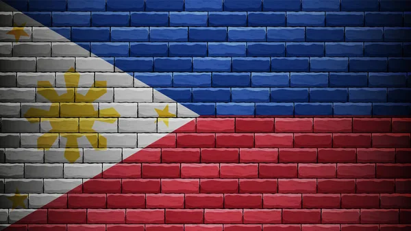 Eps10 Vector Patriótico Fundo Com Cores Bandeira Filipinas Elemento Impacto — Vetor de Stock