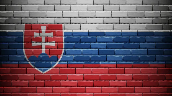 Eps10 Vector Fundo Patriótico Com Cores Bandeira Eslováquia Elemento Impacto — Vetor de Stock
