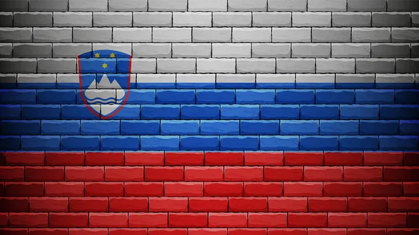 Eps10 Wektor Patriotyczne Tło Słoweńską Flagą Kolorów Element Wpływu Wykorzystanie — Wektor stockowy