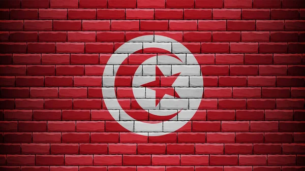 Fond Patriotique Vectoriel Eps10 Aux Couleurs Drapeau Tunisien Élément Impact — Image vectorielle