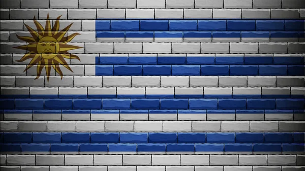 Eps10 Vector Patriótico Fundo Com Cores Bandeira Uruguai Elemento Impacto —  Vetores de Stock