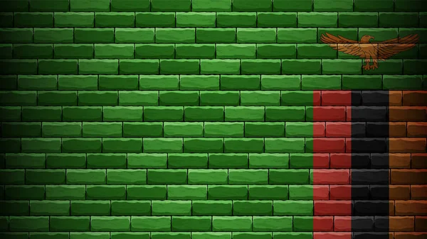 Eps10 Vector Patriotic Background Zambia Flag Color 당신이만들고 사용에 영향의 — 스톡 벡터