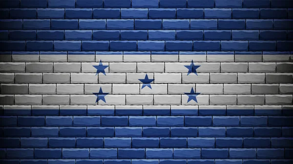 Eps10 Vektor Patriotisk Bakgrund Med Honduras Flagga Färger Del Inverkan — Stock vektor