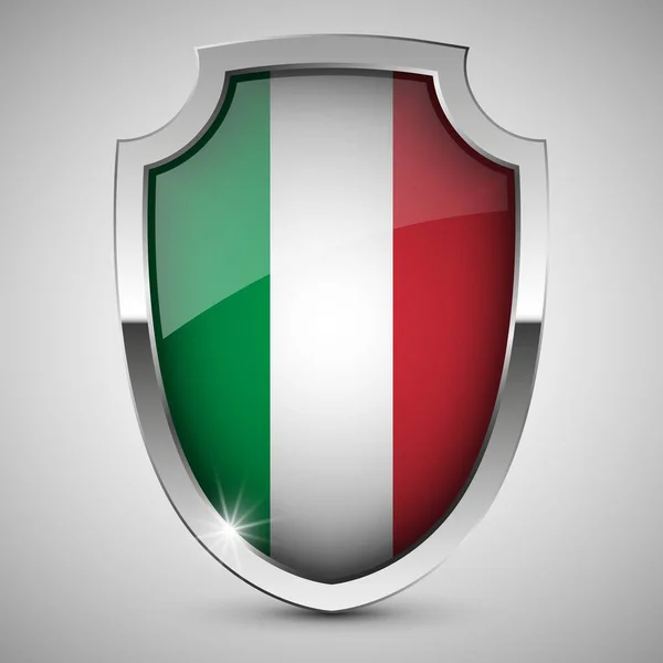 Eps10 Vector Patriottisch Schild Met Vlag Van Italië Een Element — Stockvector