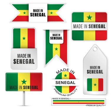 Senegal grafik ve etiket setinde yapılmış. Kullanmak istediğiniz etki için bazı elementler.