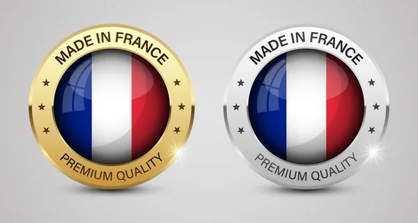 Made France Grafikák Címkék Készlet Néhány Elem Hatás Használni Kívánt — Stock Vector