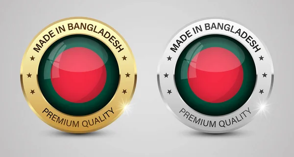 Feito Bangladesh Gráficos Conjuntos Etiquetas Alguns Elementos Impacto Para Uso —  Vetores de Stock
