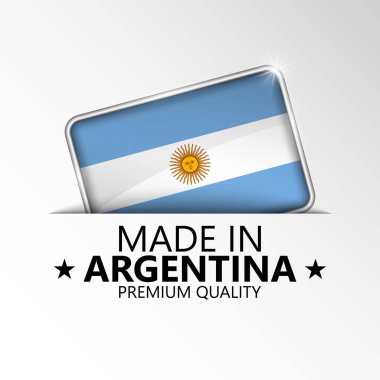 Arjantin grafik ve etiketinden yapılmış. Etki elementi yapmak istediğiniz kullanım için.