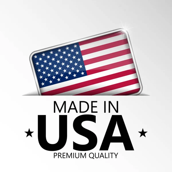 Made Usa Graphic Label Element Impact Use You Want Make — Vetor de Stock