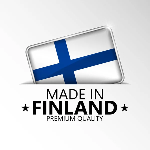 Made Finland Grafika Címke Ütközési Elem Használni Kívánt Használni Azt — Stock Vector