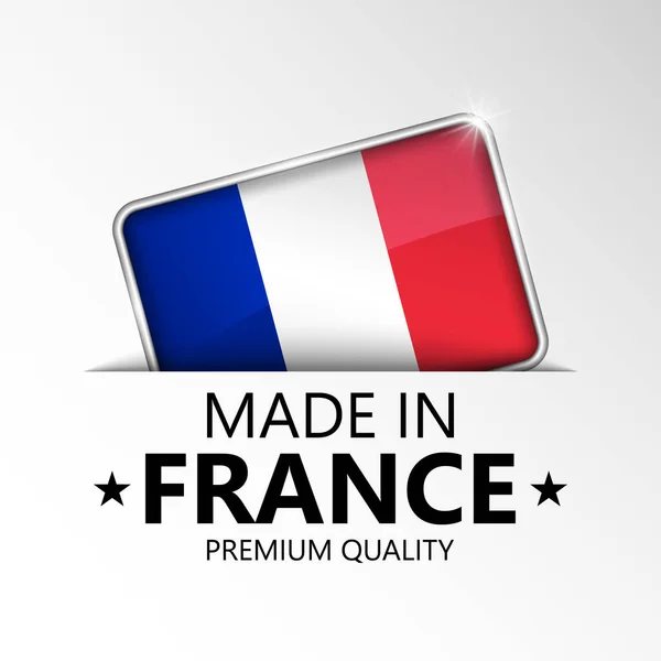 Made France Grafika Címke Ütközési Elem Használni Kívánt Használni Azt — Stock Vector